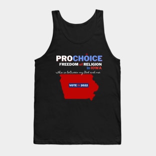 Pro Choice Iowa (light on dark) Tank Top